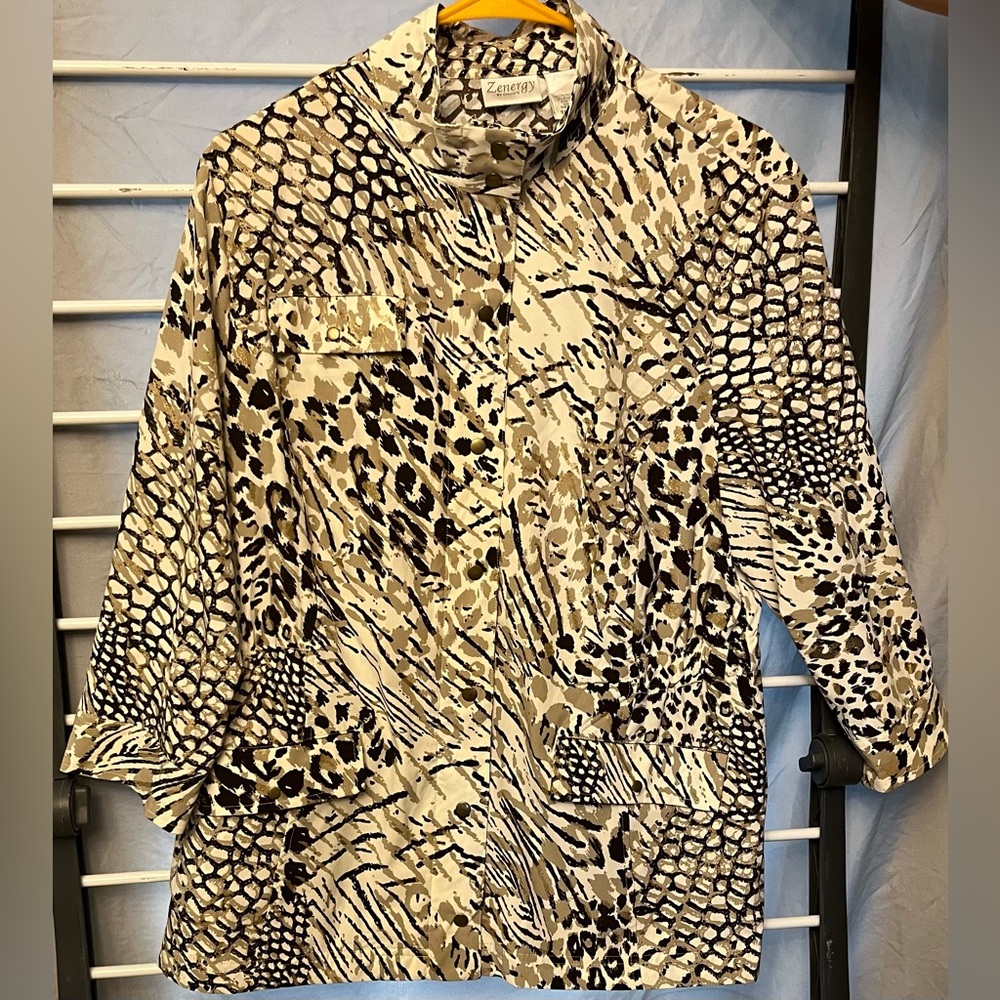 Caslon Women's Safari Print Utility Jacket